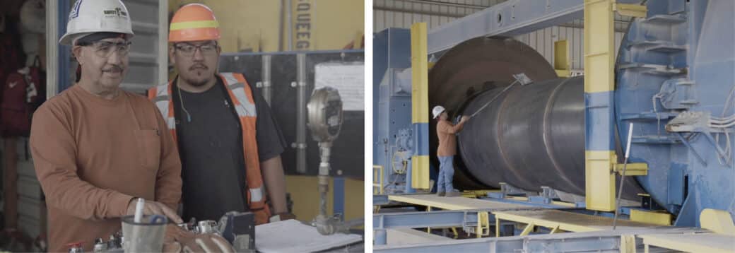 Hydrotesting process.
