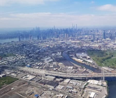 Aerial view of New York City